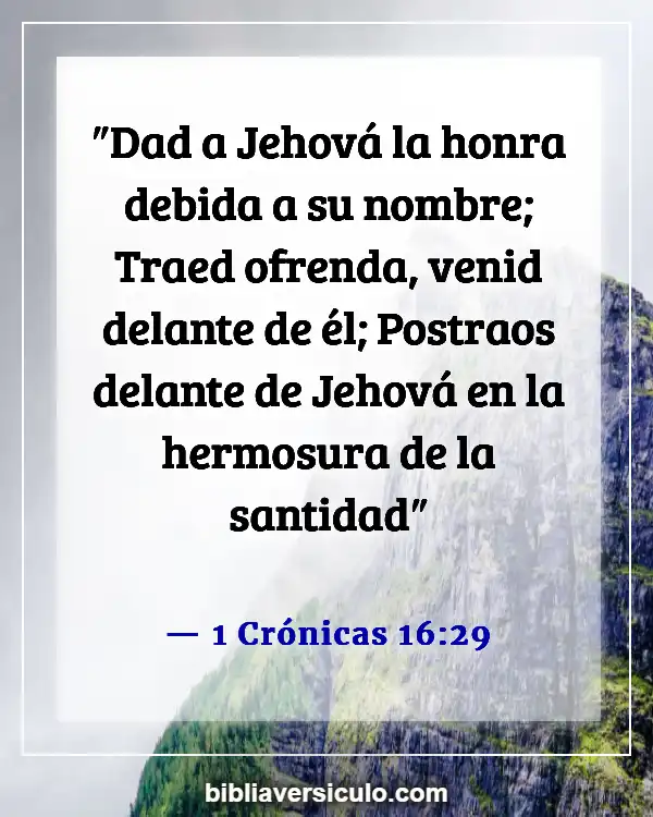 Versículos de la Biblia Sobre Adoración de alabanza (1 Crónicas 16:29)