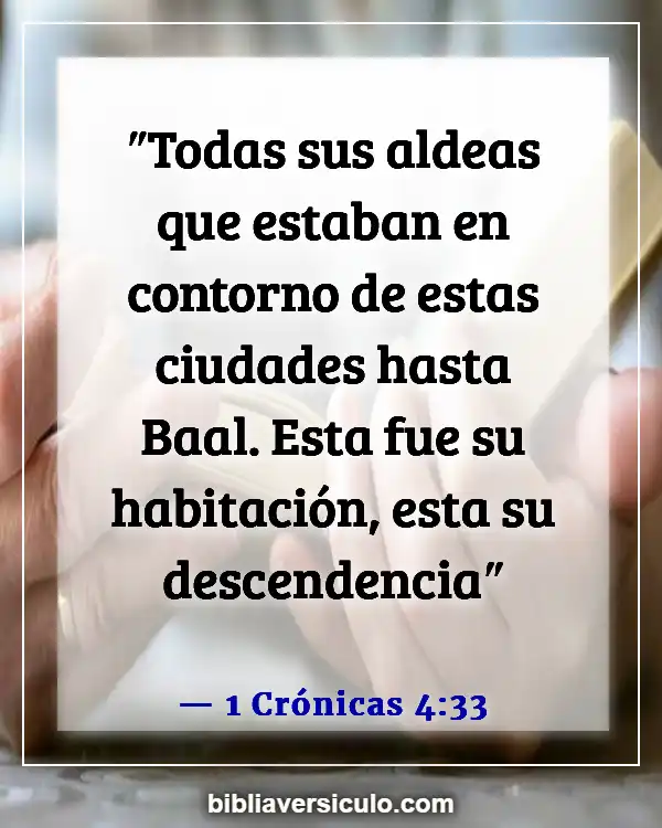Versículos de la Biblia Sobre Baal (1 Crónicas 4:33)