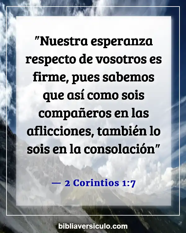 Versículos de la Biblia Sobre El consuelo de Dios (2 Corintios 1:7)