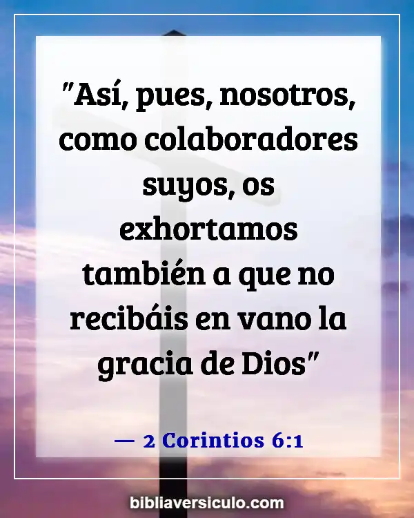Versículos de la Biblia Sobre La gracia de Dios (2 Corintios 6:1)