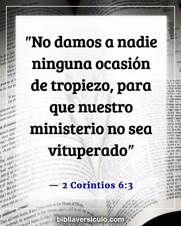 Versículos de la Biblia Sobre La reputación de un hombre (2 Corintios 6:3)