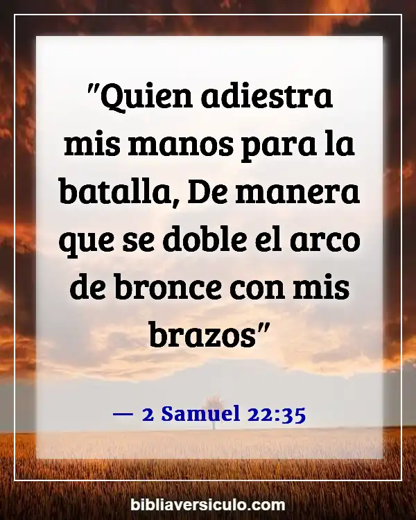 Versículos de la Biblia Sobre Artes marciales (2 Samuel 22:35)
