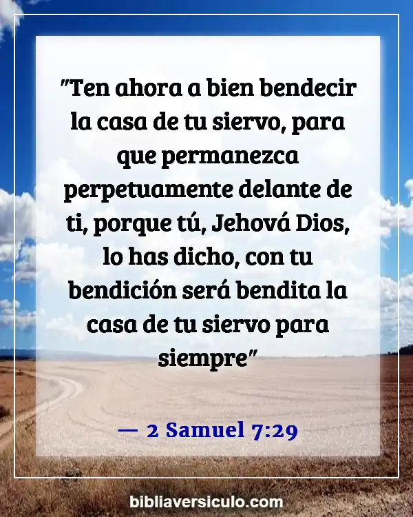 Versículos de la Biblia Sobre Limpia tu hogar (2 Samuel 7:29)