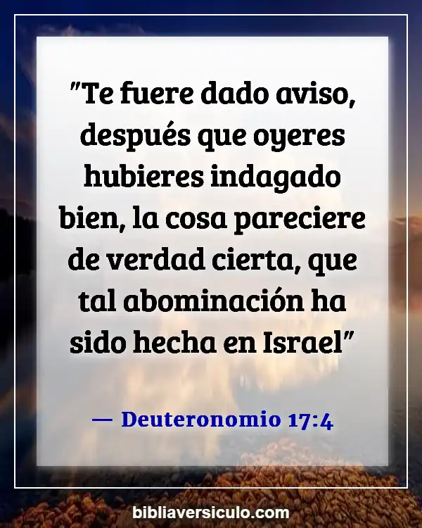 Versículos de la Biblia Sobre Abominación (Deuteronomio 17:4)