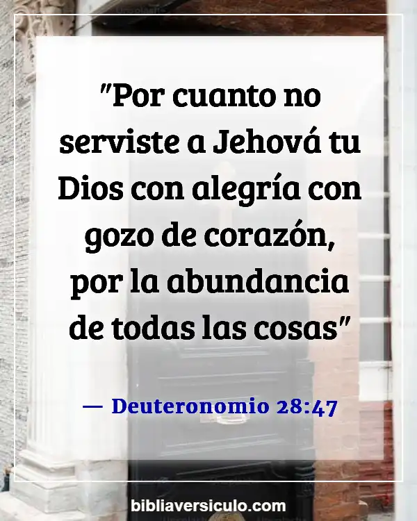 Versículos de la Biblia Sobre Abundancia (Deuteronomio 28:47)