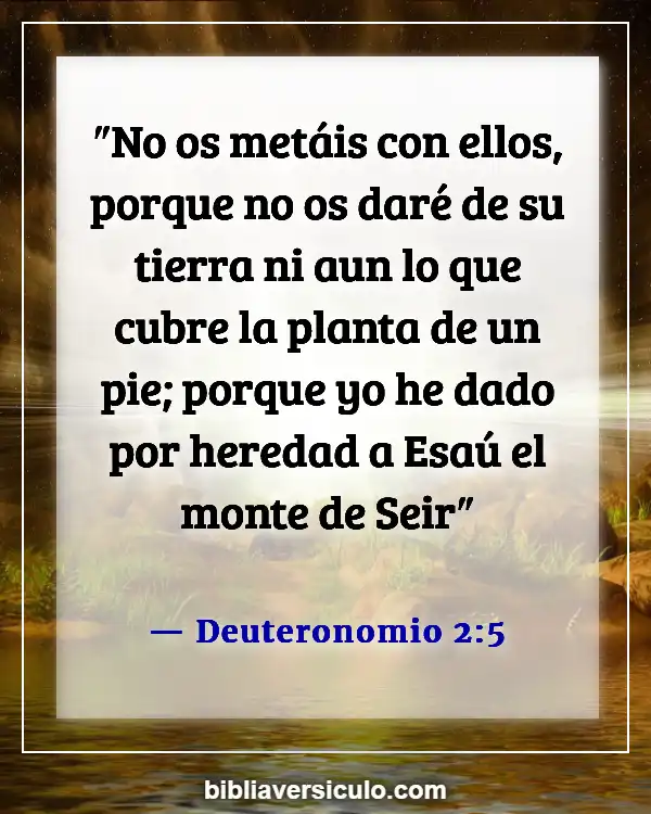 Versículos de la Biblia Sobre Cades Barnea (Deuteronomio 2:5)