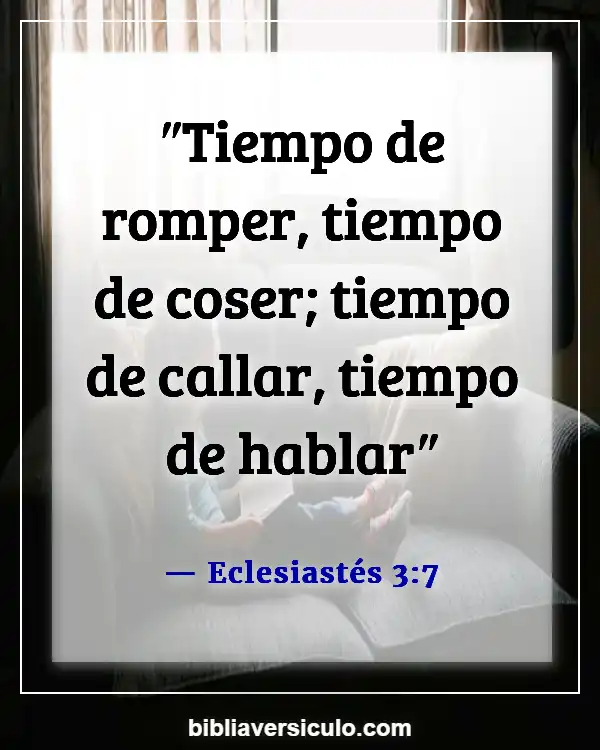 Versículos de la Biblia Sobre Estar en silencio (Eclesiastés 3:7)