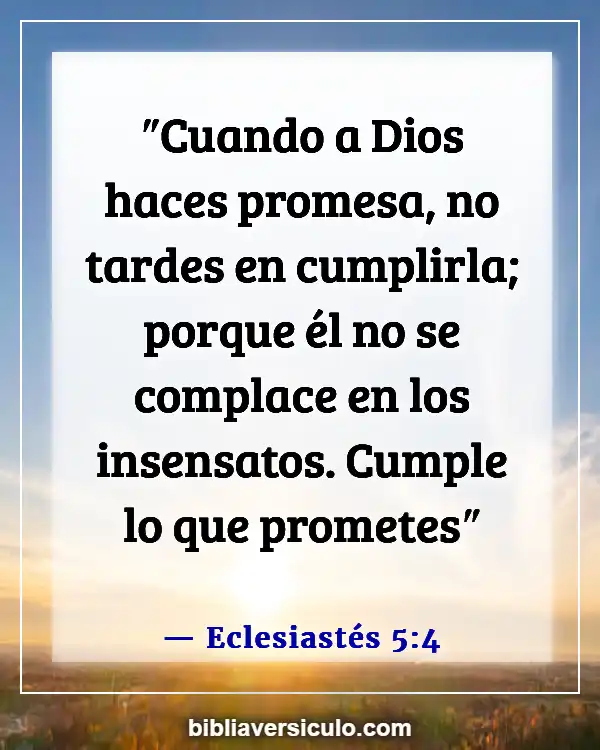 Versículos de la Biblia Sobre Promesas de Dios (Eclesiastés 5:4)