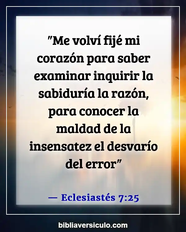Versículos de la Biblia Sobre Buscando sabiduría (Eclesiastés 7:25)