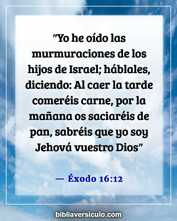 Versículos de la Biblia Sobre Cena (Éxodo 16:12)