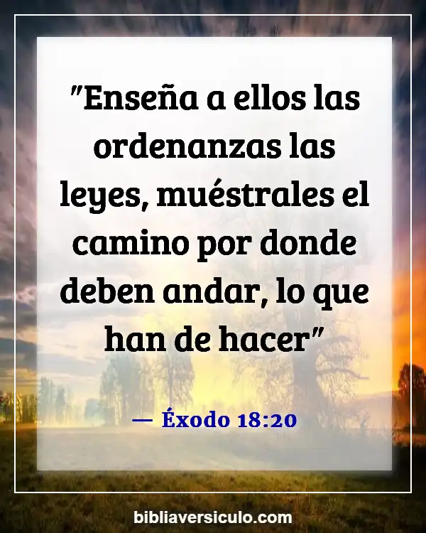 Versículos de la Biblia Sobre Maestro (Éxodo 18:20)
