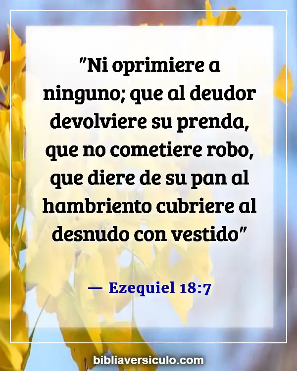Versículos de la Biblia Sobre Alimentación (Ezequiel 18:7)