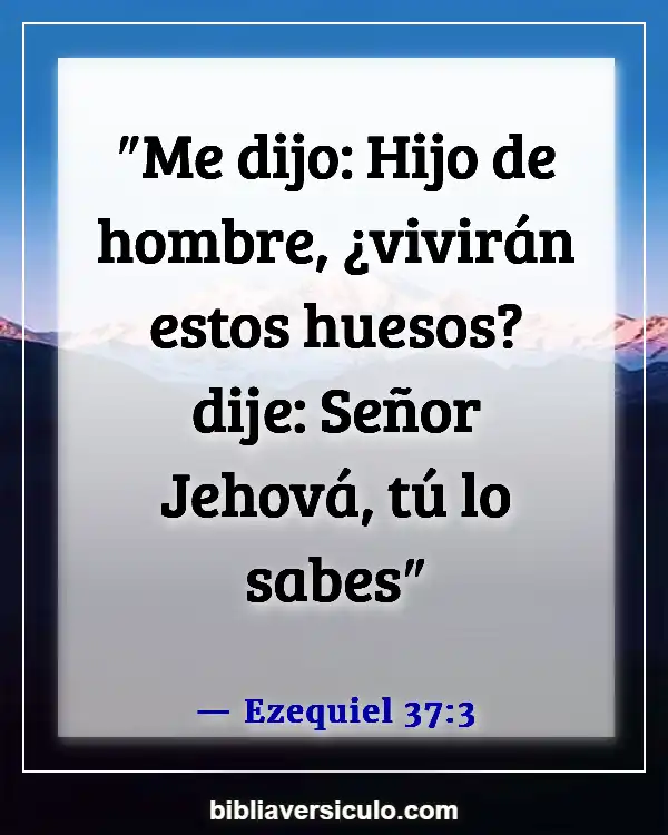 Versículos de la Biblia Sobre Huesos secos (Ezequiel 37:3)