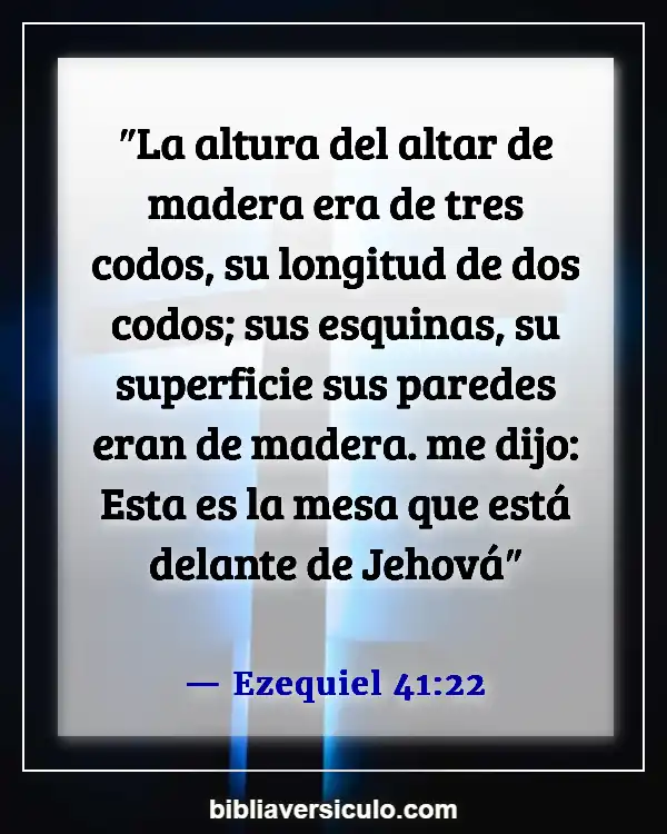 Versículos de la Biblia Sobre Altar (Ezequiel 41:22)