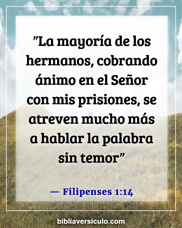 Versículos de la Biblia Sobre Crecimiento personal en medio de las dificultades (Filipenses 1:14)
