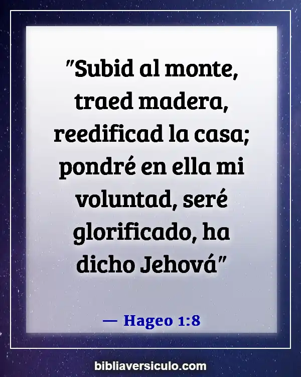 Versículos de la Biblia Sobre Edificios de la iglesia (Hageo 1:8)