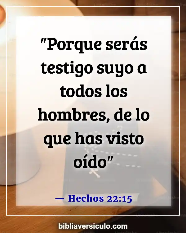 Versículos de la Biblia Sobre Testigo (Hechos 22:15)