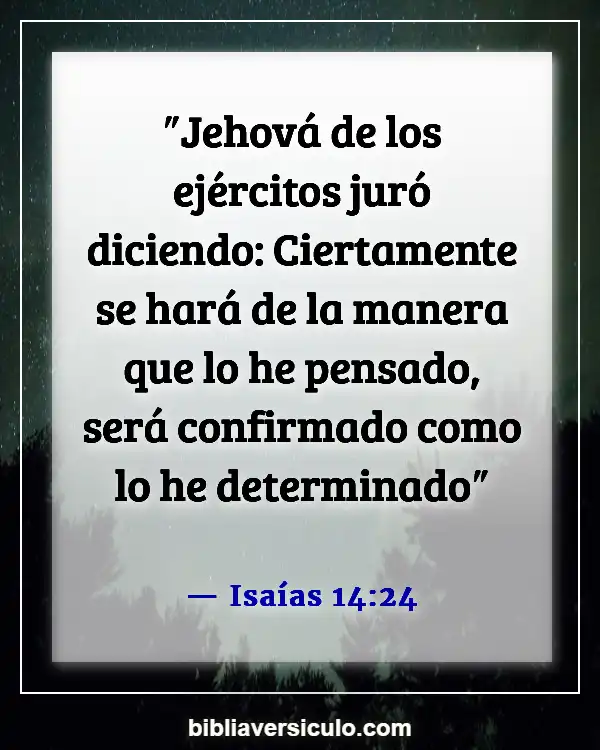 Versículos de la Biblia Sobre Dios está en control (Isaías 14:24)