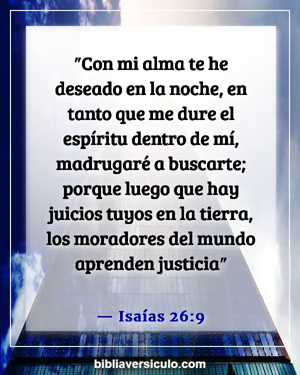Versículos de la Biblia Sobre La ira y el juicio de Dios (Isaías 26:9)