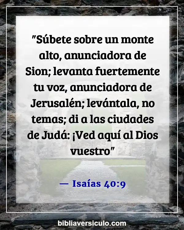 Versículos de la Biblia Sobre Miedo y ansiedad (Isaías 40:9)
