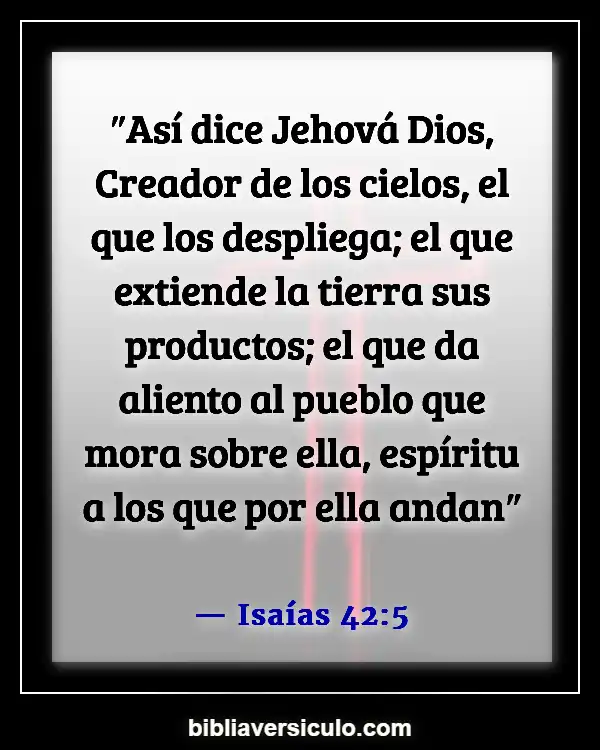 Versículos de la Biblia Sobre Su creación (Isaías 42:5)