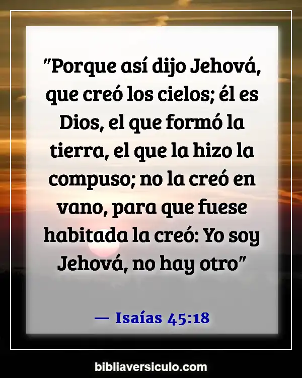 Versículos de la Biblia Sobre Su creación (Isaías 45:18)