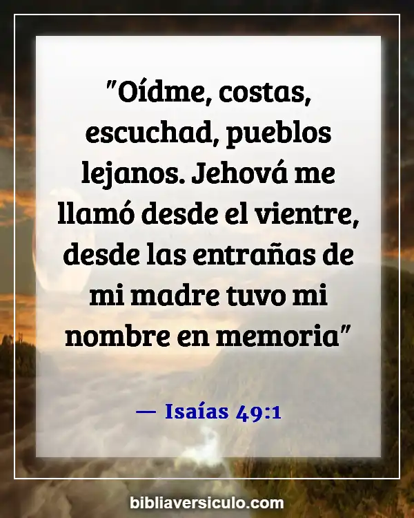 Versículos de la Biblia Sobre Llamado por dios (Isaías 49:1)