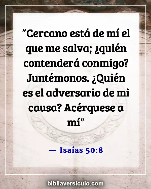 Versículos de la Biblia Sobre Justificación (Isaías 50:8)