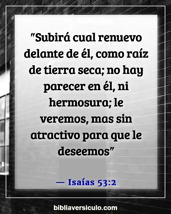 Versículos de la Biblia Sobre Gente fea (Isaías 53:2)