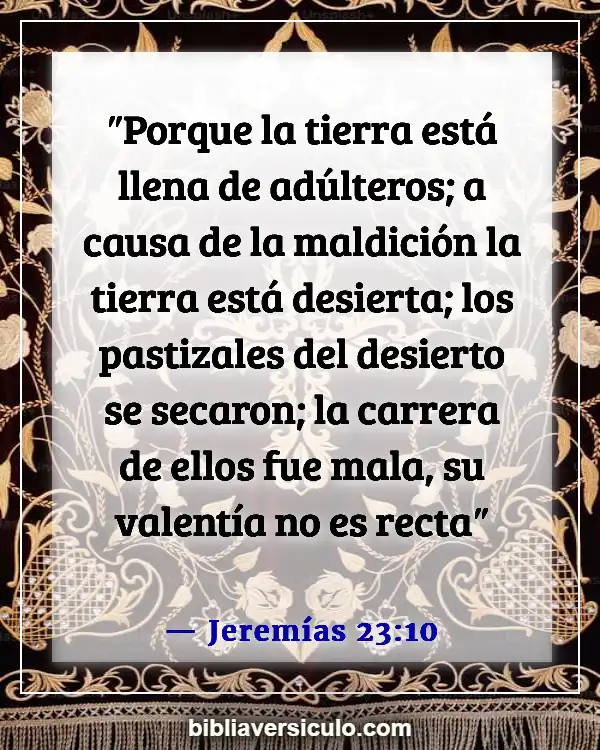 Versículos de la Biblia Sobre Jurar y maldecir (Jeremías 23:10)