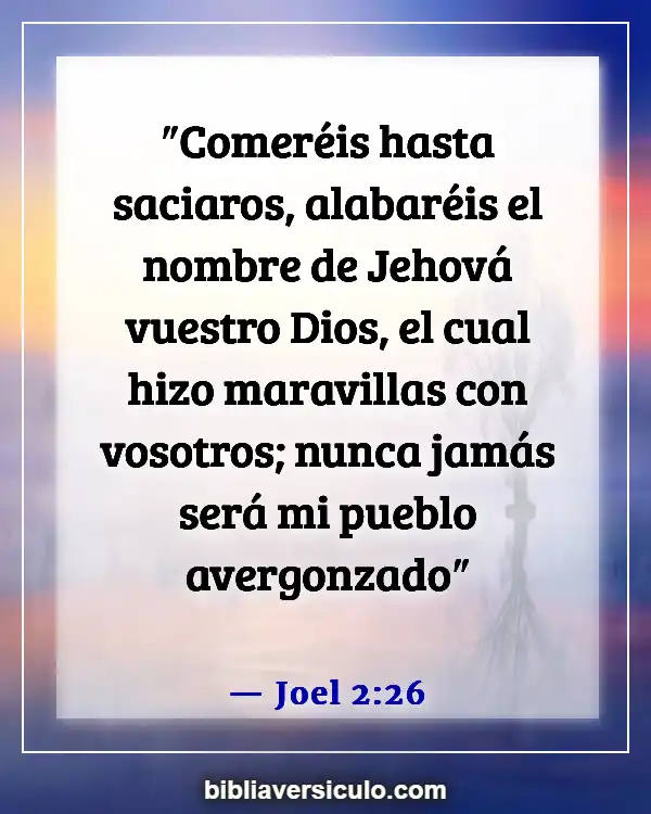 Versículos de la Biblia Sobre Avergonzado (Joel 2:26)