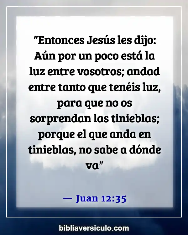 Versículos de la Biblia Sobre Ser una luz en el mundo (Juan 12:35)