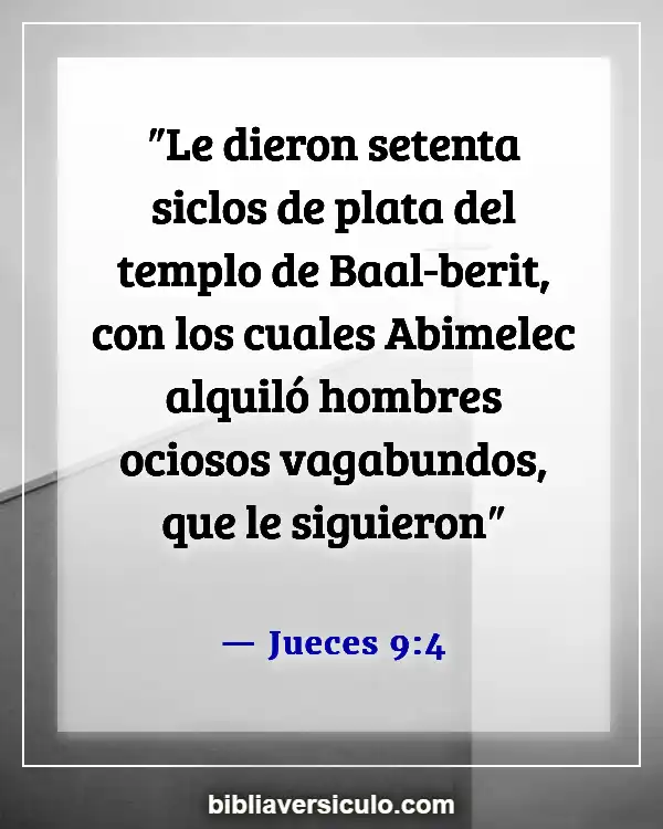 Versículos de la Biblia Sobre Baal (Jueces 9:4)