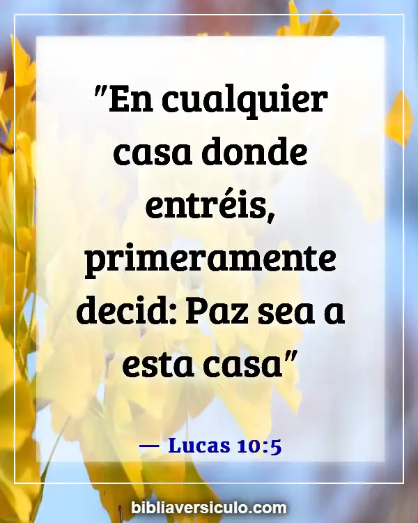 Versículos de la Biblia Sobre Propiedad de la vivienda (Lucas 10:5)