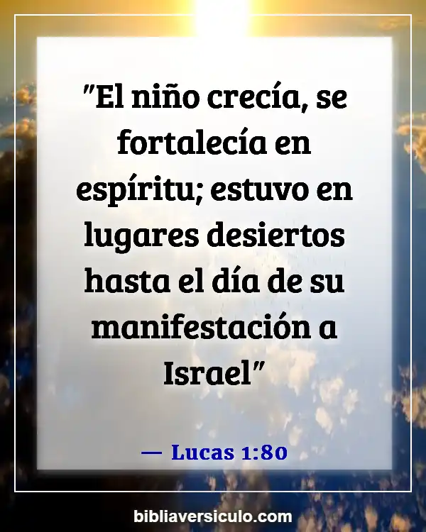 Versículos de la Biblia Sobre Crecimiento espiritual (Lucas 1:80)