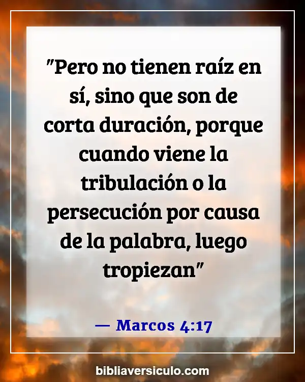Versículos de la Biblia Sobre Persecucion (Marcos 4:17)