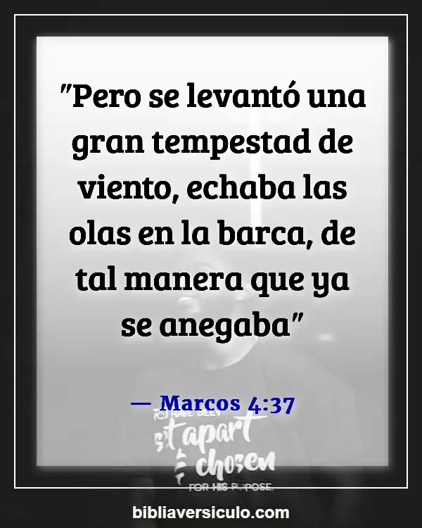 Versículos de la Biblia Sobre Jesús calma la tormenta (Marcos 4:37)
