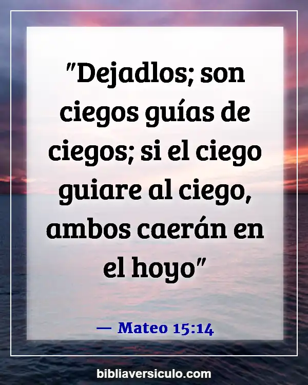 Versículos de la Biblia Sobre Ceguera espiritual (Mateo 15:14)