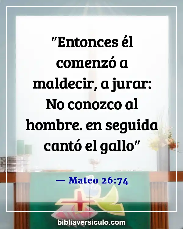 Versículos de la Biblia Sobre Aves (Mateo 26:74)