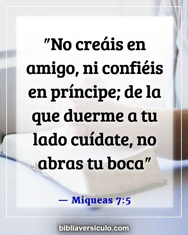 Versículos de la Biblia Sobre No confíes en nadie (Miqueas 7:5)