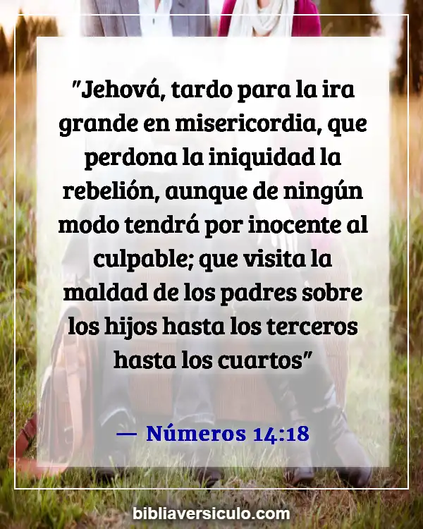 Versículos de la Biblia Sobre Bendiciones y maldiciones generacionales (Números 14:18)