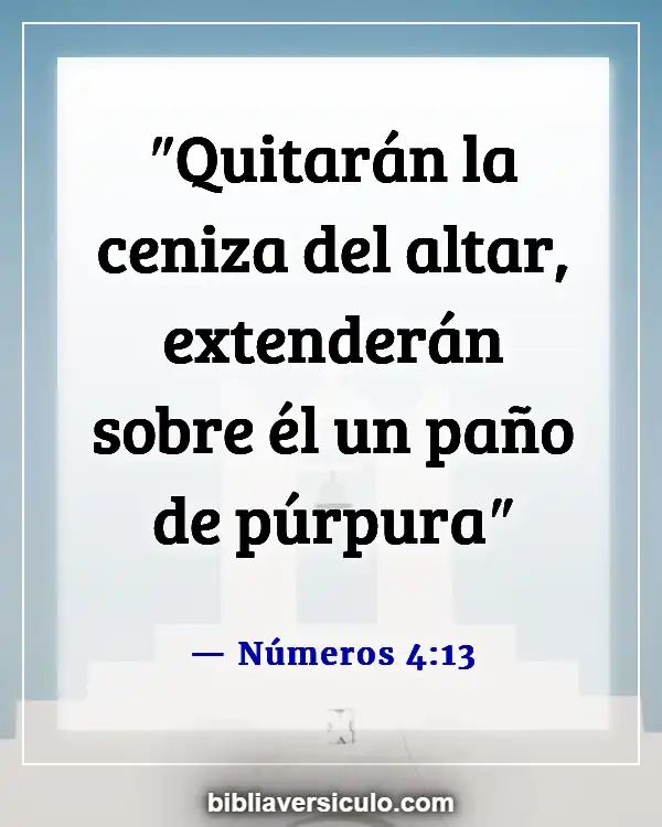 Versículos de la Biblia Sobre Cenizas (Números 4:13)
