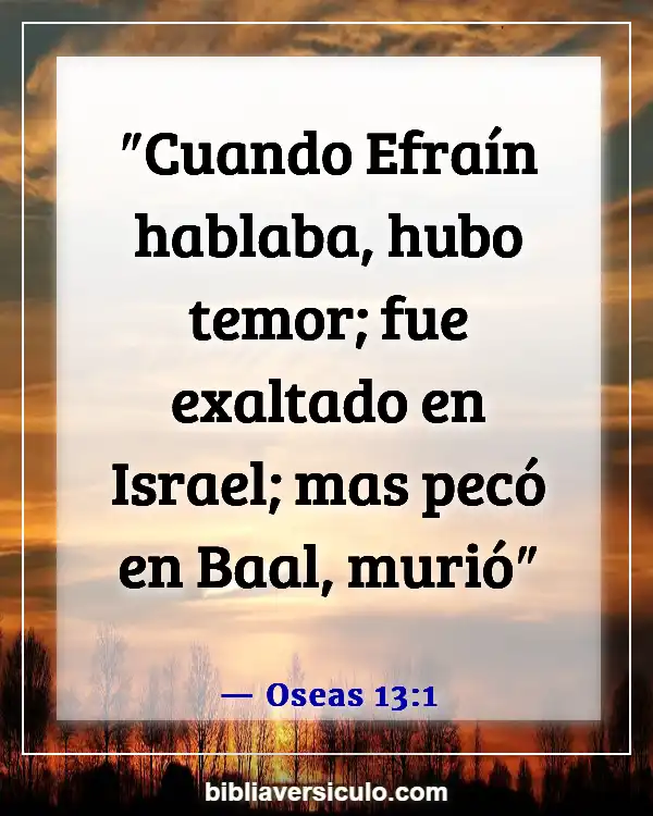 Versículos de la Biblia Sobre Baal (Oseas 13:1)