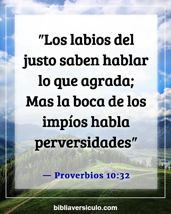 Versículos de la Biblia Sobre Jurar y maldecir (Proverbios 10:32)