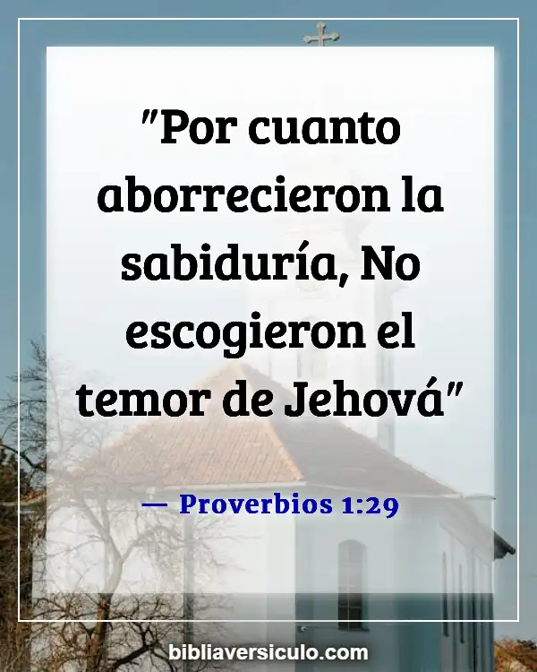 Versículos de la Biblia Sobre Conocimiento de dios (Proverbios 1:29)