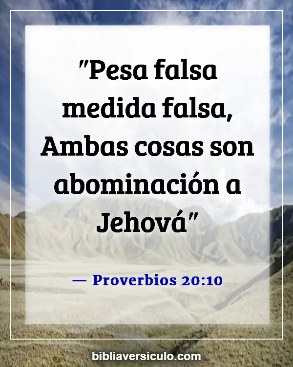 Versículos de la Biblia Sobre Abominación (Proverbios 20:10)