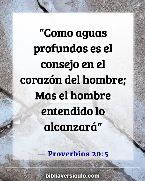 Versículos de la Biblia Sobre Propósitos (Proverbios 20:5)