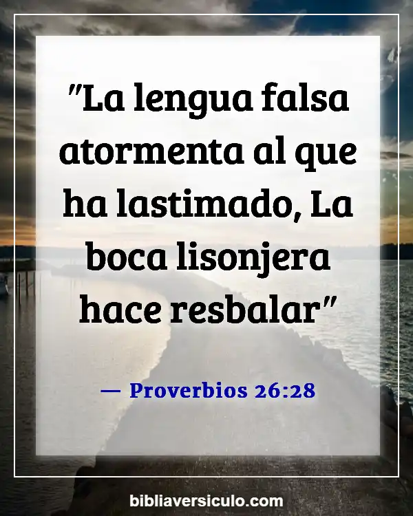 Versículos de la Biblia Sobre Felicitaciones (Proverbios 26:28)