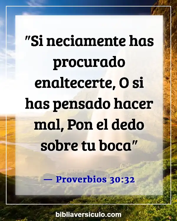 Versículos de la Biblia Sobre Arrogancia (Proverbios 30:32)