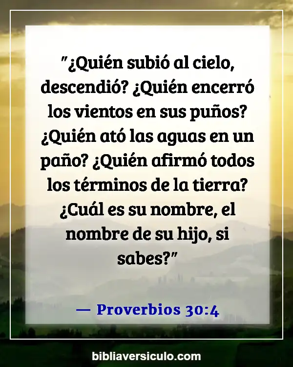 Versículos de la Biblia Sobre Unicidad (Proverbios 30:4)